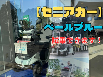 【試乗車】ペールブルーのセニアカーへ入替です！！